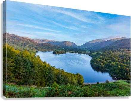 Lake Grasmere in early morning in Lake District  Canvas Print