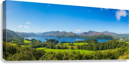 Derwent Water from Castlehead viewpoint Canvas Print
