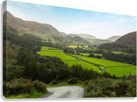 View toward Eskdale from HardKnott Pass  Canvas Print