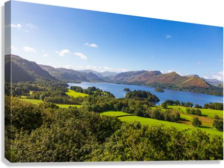 Derwent Water from Castlehead viewpoint  Canvas Print