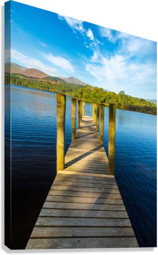 Pier on Derwent Water in Lake District Canvas Print