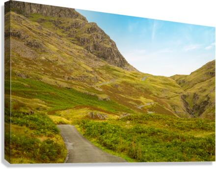 View toward Eskdale from HardKnott Pass  Canvas Print