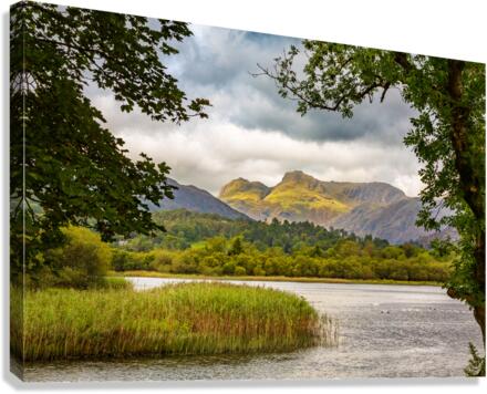 Sunrise at Elterwater in Lake District  Canvas Print