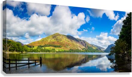 Panorama of Buttermere in Lake District  Canvas Print