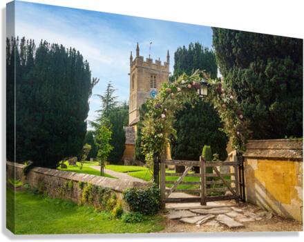 Stanway House and St Peters Church Stanton  Canvas Print