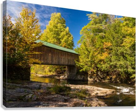 Montgomery covered bridge near Waterville in Vermont  Canvas Print