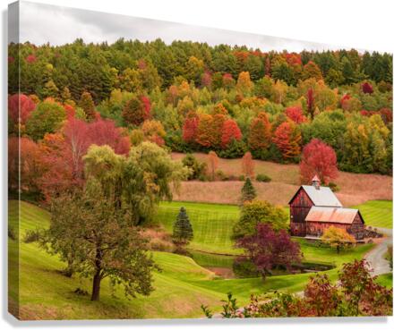 Iconic Sleepy Hollow Farm in Pomfret Vermont  Impression sur toile
