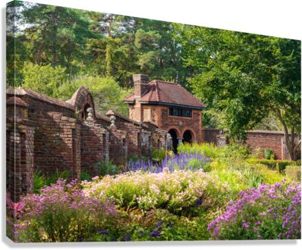 Brick walled garden for vegetables and flowers at Fort  Canvas Print