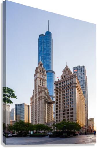 Wrigley building and Trump tower Chicago  Canvas Print