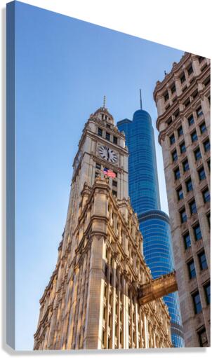 Wrigley building and Trump tower Chicago  Impression sur toile