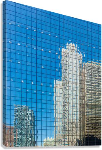 Reflection of offices in Chicago windows  Canvas Print