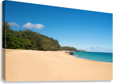 Lumahai Beach Kauai on calm day  Canvas Print