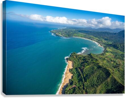 Garden Island of Kauai from helicopter tour  Impression sur toile