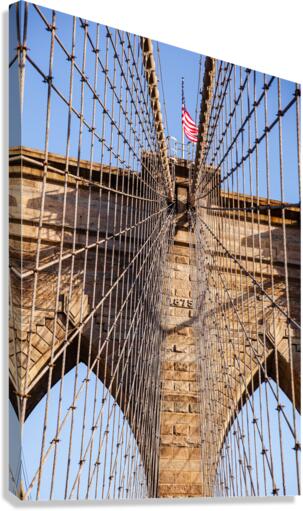 Detail of suspension on Brooklyn Bridge  Canvas Print