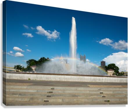 Point State Park Fountain in downtown Pittsburgh  Impression sur toile