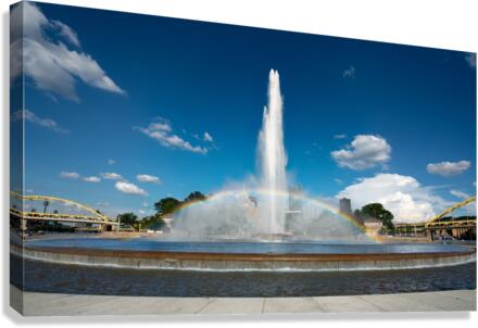 Point State Park Fountain in downtown Pittsburgh  Canvas Print