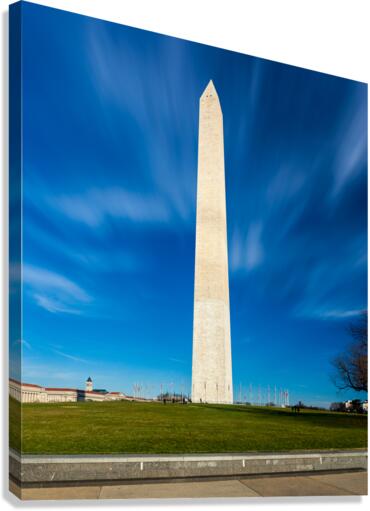 Wide angle view of Washington Monument  Canvas Print
