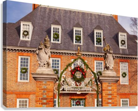 Entrance to Governors palace in Williamsburg Canvas Print
