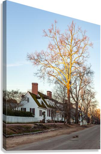 Old houses in Colonial Williamsburg  Impression sur toile