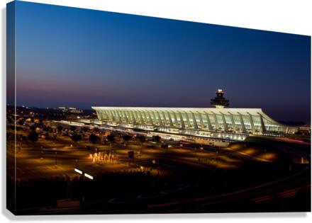 Washington Dulles airport at dawn   Canvas Print