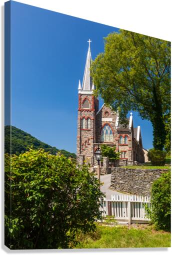 Stone church of Harpers Ferry  Canvas Print