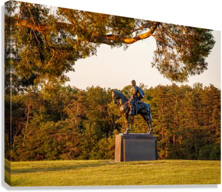 Statue of Stonewall Jackson at Manassas  Canvas Print