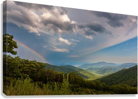 Storm over Blue Ridge Mountains  Canvas Print