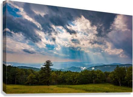 Storm over Blue Ridge Mountains  Canvas Print