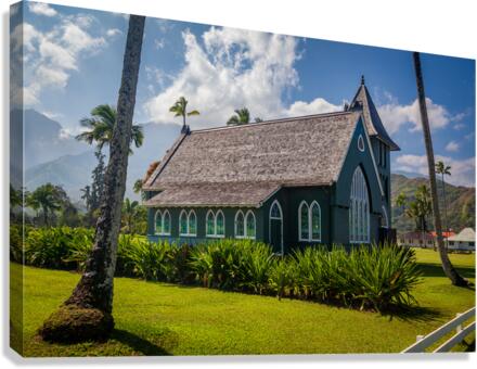 Mission Church in Hanalei Kauai  Canvas Print