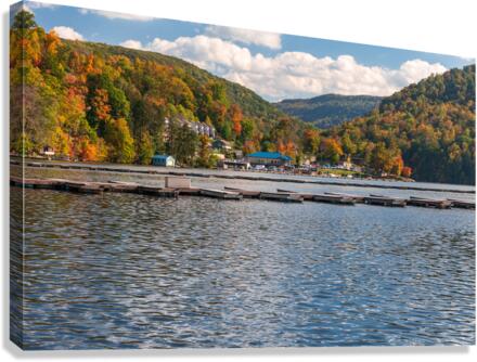 Marina and fall colors on Cheat Lake Morgantown Canvas Print