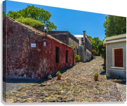 Street of Sighs in historical town of Colonia del Sacramento  Impression sur toile