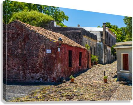 Street of Sighs in historical town of Colonia del Sacramento  Impression sur toile