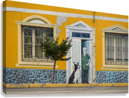 Wall mural on building in Punta Arenas in Chile  Impression sur toile