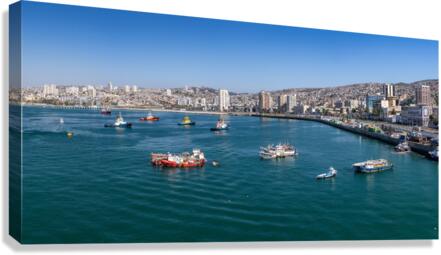 Panorama of Valparaiso harbor in Chile  Impression sur toile