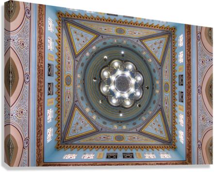 Interior of the dome in the Jumeirah Mosque open to visitors in   Impression sur toile