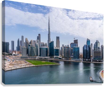 Offices and apartments of Dubai Business Bay with Downtown distr  Canvas Print