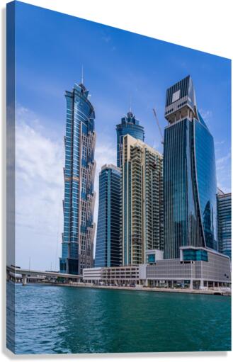 Modern apartments of Dubai Business Bay along the Canal  Impression sur toile