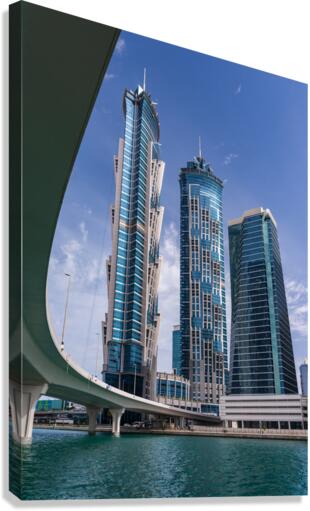 Modern apartments of Dubai Business Bay along the Canal  Canvas Print