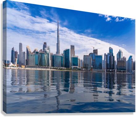 Apartments and hotels in Dubai Downtown district  Canvas Print