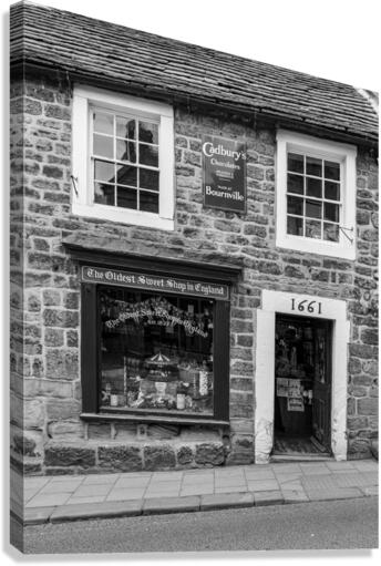 Oldest sweet shop in England in Pateley Bridge  Canvas Print