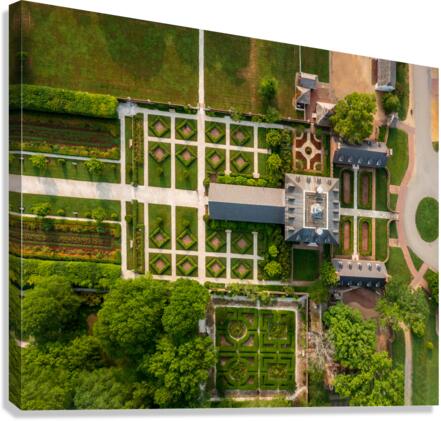Top down view of Governors Palace in Williamsburg Virginia  Impression sur toile