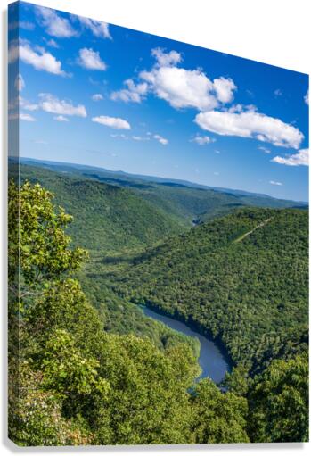 Cheat river seen from Snake Hill overlook near Morgantown  Impression sur toile