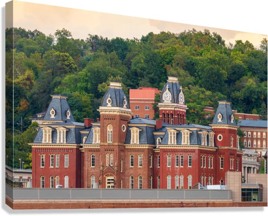 Woodburn Hall at sunset in Morgantown WV  Impression sur toile