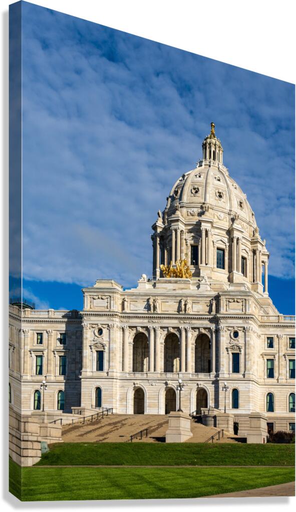 Facade of the State Capitol building in St Paul Minnesota  Canvas Print