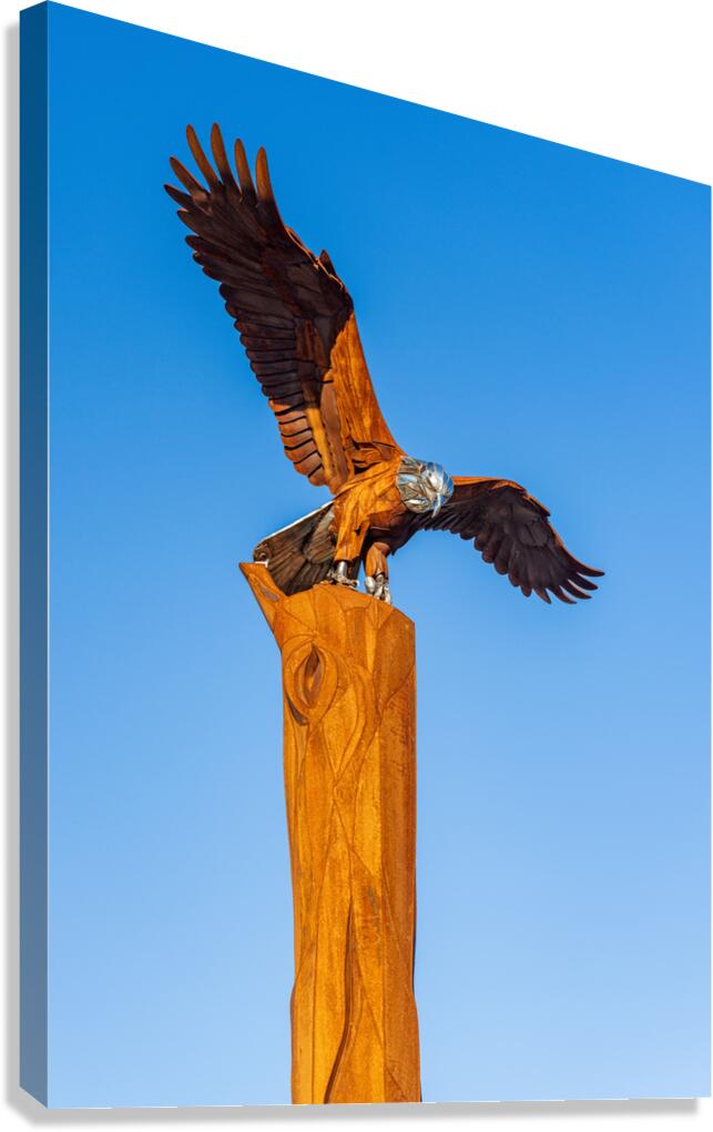 Eagle Landmark sculpture in Riverside Park La Crosse Wisconsin  Impression sur toile