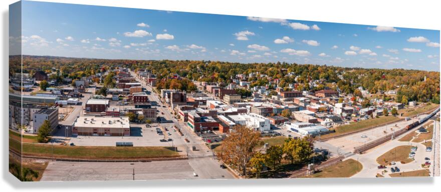 Townscape of Hannibal in Missouri  home of Mark Twain  Impression sur toile
