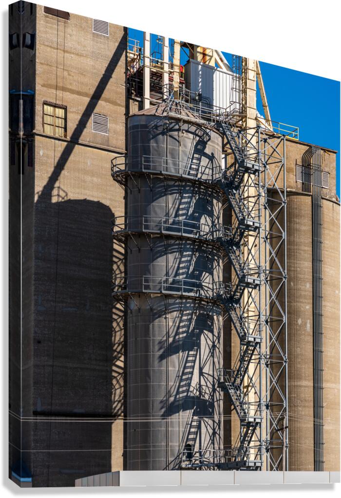 Large grain processing plant in East St Louis Illinois  Canvas Print