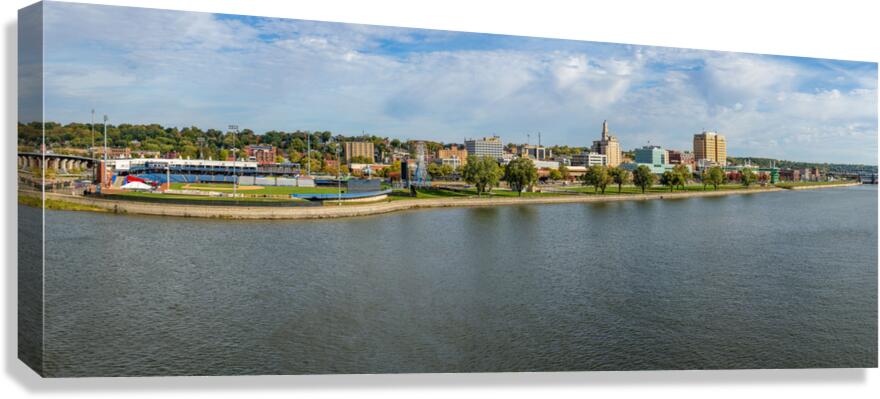 Modern Woodmen Park and downtown of Davenport IA  Impression sur toile