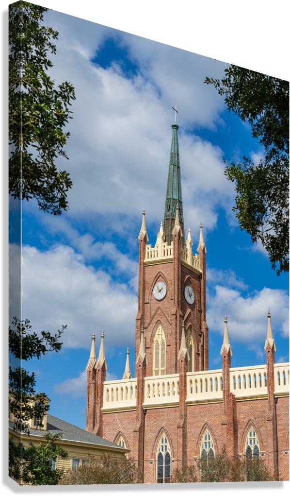 Exterior of St Mary Basilica in Natchez in Mississippi  Canvas Print