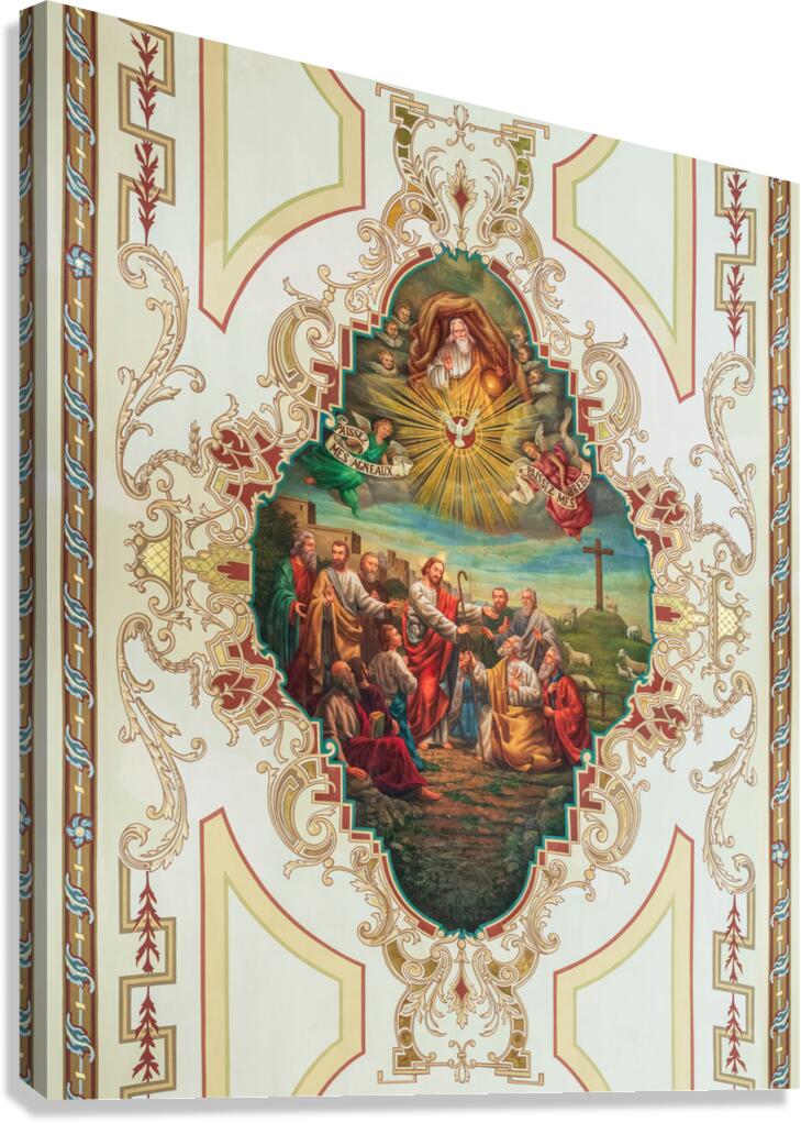 Ceiling painting in the Cathedral Basilica of Saint Louis  Canvas Print